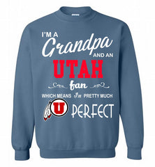 I'M A Grandpa And An Utah Utes Fan Crewneck Sweatshirt - zezetee