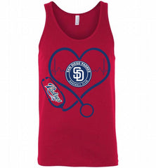 Nurse Heartbeat San Diego Padres Tank - zezetee