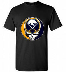 NHL TEAM BUFFALO SABRES X GRATEFUL DEAD LOGO BAND Shirt - zezetee