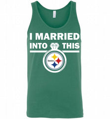 I MARRIED INTO THIS NFL Pittsburgh Steelers Fans Gift Tank - zezetee
