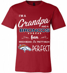 I'M A Grandpa And A Denver Broncos Pretty Much Perfect Canvas USA - zezetee