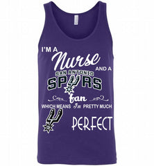 I'M A Nurse And A San Antonio Spurs Fans Perfect Tank - zezetee
