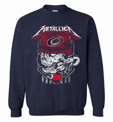 Metallica Skull Snake Carolina Hurricanes Crewneck Sweatshirt - zezetee