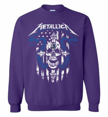 Metallica Snake Skull Dallas Mavericks Logo Crewneck Sweatshirt - zezetee