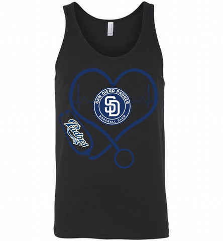 Nurse Heartbeat San Diego Padres Tank - zezetee