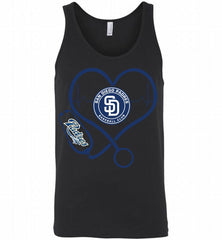 Nurse Heartbeat San Diego Padres Tank - zezetee