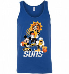 Mickey Goofy Donald Loves Phoenix Suns Basketball Fans Tank - zezetee