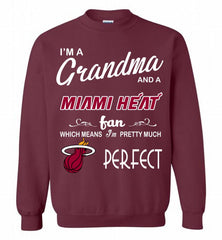 I'M A Grandma And A Miami Heat Fans Perfect Crewneck Sweatshirt - zezetee
