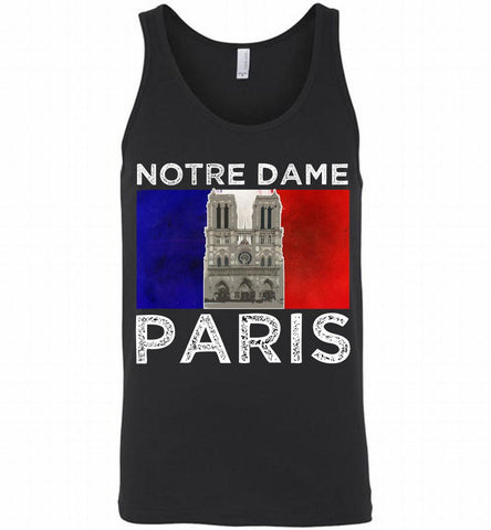 Notre-Dame Paris France flag Tank - zezetee