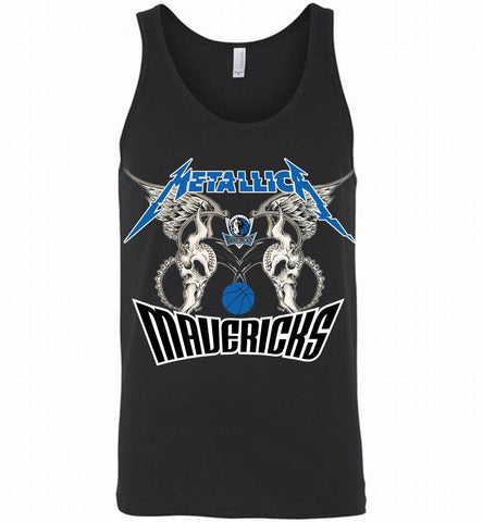Metallica Dallas Mavericks Logo Tank - zezetee