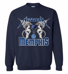 Metallica Memphis Grizzlies Logo Crewneck Sweatshirt - zezetee