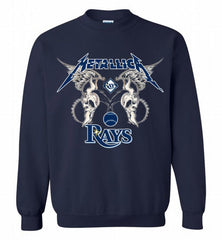 Metallica Tampa Bay Rays Logo Crewneck Sweatshirt - zezetee
