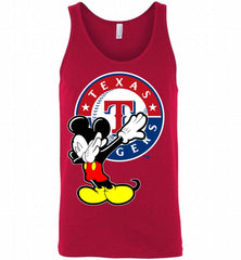 Disney Mickey Mouse Dabbing Texas Rangers Tank - zezetee