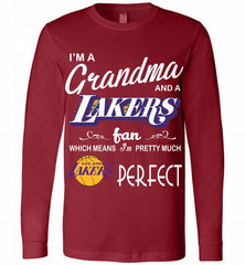 I'M A Grandma And A Los Angeles Lakers Fans Perfect Long Sleeve - zezetee