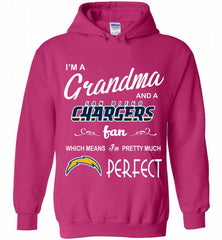 I'M A Grandma And A Chargers Fans I'm Pretty Much Perfect Hoodie - zezetee