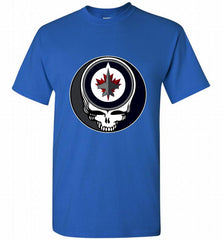 NHL TEAM WINNIPEG JETS X GRATEFUL DEAD LOGO BAND Shirt - zezetee