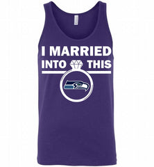 I MARRIED INTO THIS NFL Seattle Seahawks Fans Gift Tank - zezetee