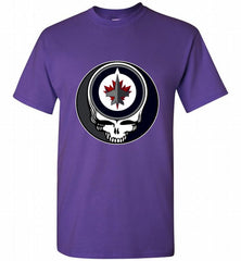 NHL TEAM WINNIPEG JETS X GRATEFUL DEAD LOGO BAND Shirt - zezetee