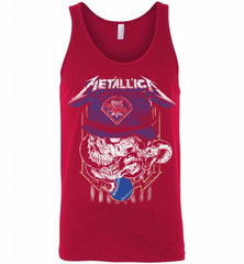 Metallica Skull Philadelphia Phillies Logo Tank - zezetee