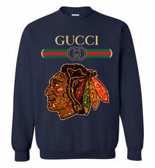 Gucci Chicago Blackhawks Logo Crewneck Sweatshirt - zezetee