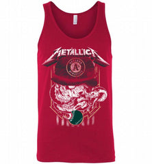 Metallica Skull Oakland Athletics Logo Tank - zezetee