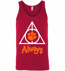 CLEMSON TIGERS UNIVERSITY PAW DEATHLY HALLOWS ALWAYS GIFT Tank - zezetee