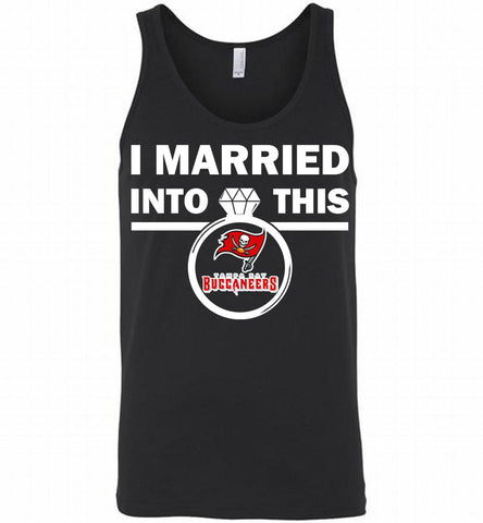 I MARRIED INTO THIS NFL Tampa Bay Buccaneers Fans Gift Tank - zezetee