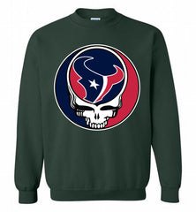 Houston Texans Grateful Dead Logo Band Crewneck Sweatshirt - zezetee