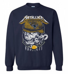 Metallica Skull Snake Jacksonville Jaguars Crewneck Sweatshirt - zezetee