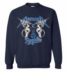 Metallica Kansas City Royals Logo Crewneck Sweatshirt - zezetee