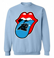 Carolina Panthers  x The Rolling Stones Logo Crewneck Sweatshirt - zezetee