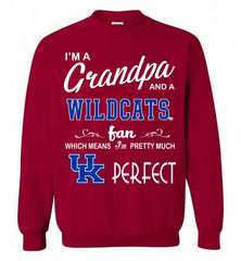 I'M A Grandpa And A Kentucky Wildcats Fan Crewneck Sweatshirt - zezetee