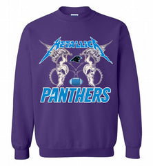Metallica Carolina Panthers Logo Crewneck Sweatshirt - zezetee