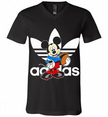 ADIDAS RUGBY MICKEY MOUSE DISNEY SPORTS V-Neck Shirt - zezetee
