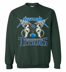 Metallica Tennessee Titans Logo Crewneck Sweatshirt - zezetee