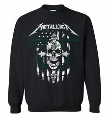 Metallica Oakland Athletics Logo Crewneck Sweatshirt - zezetee