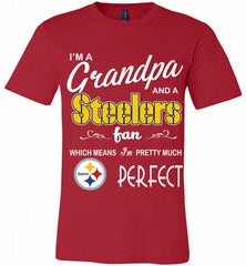 I'M A Grandpa And A NFL Pittsburgh Steelers Pretty Much Perfect Canvas USA - zezetee