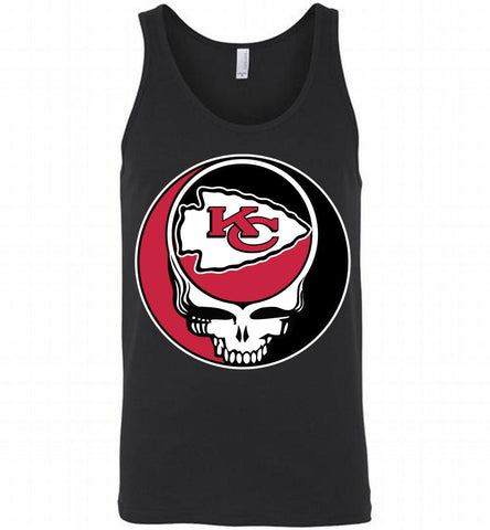 Kansas City Chiefs Grateful Dead Logo Band Tank - zezetee