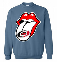Carolina Hurricanes  x The Rolling Stones Logo Crewneck Sweatshirt - zezetee