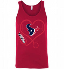 Nurse Heartbeat Houston Texans Tank - zezetee
