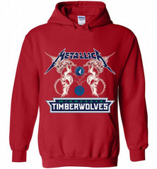 Metallica MinnesotaTimberwolves Logo Hoodie - zezetee