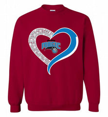 Orlando Magic In Diamond Heart Crewneck Sweatshirt - zezetee