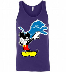 Disney Mickey Mouse Dabbing Detroit Lions Tank - zezetee