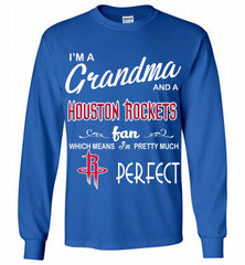 I'M A Grandma And A Houston Rockets Fans Perfect Gildan Long Shirt - zezetee