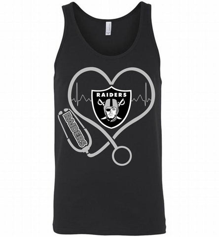 Nurse Heartbeat Oakland Raiders Tank - zezetee
