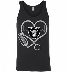 Nurse Heartbeat Oakland Raiders Tank - zezetee