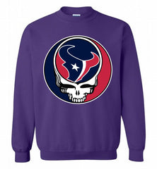 Houston Texans Grateful Dead Logo Band Crewneck Sweatshirt - zezetee