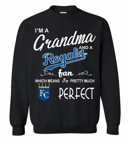 I'M A Grandma And A Kansas City Royals Fans Gift Crewneck Sweatshirt - zezetee
