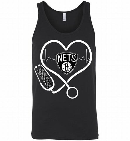 Nurse Heartbeat Love Brooklyn Nets Tank - zezetee