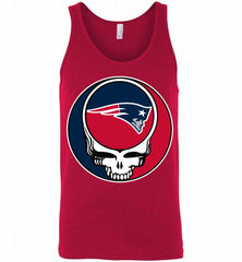 New England Patriots Grateful Dead Logo Band Tank - zezetee